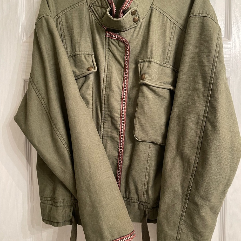 Wow look at this Free People green jacket! A must have!